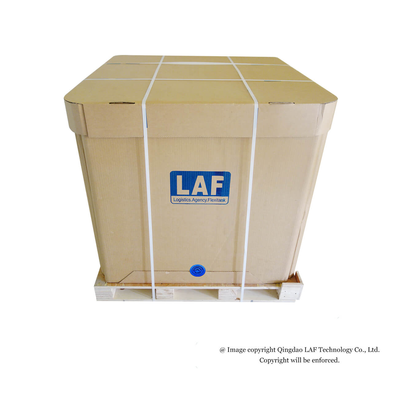 Складной квадратный бумажный IBC объемом 1000 л для транспортировки пищевых масел